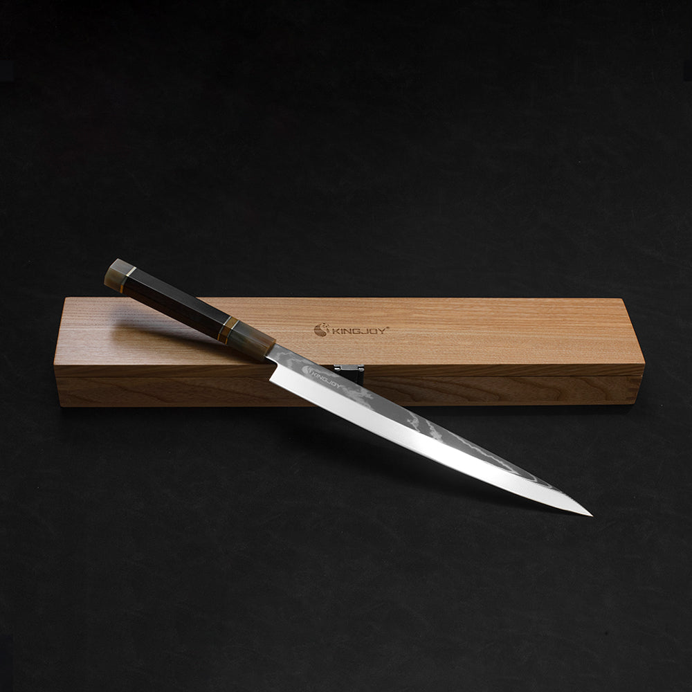 okingjoy|All Items|11-Inch Yanagiba Knife|yanagiba knife|wooden box display